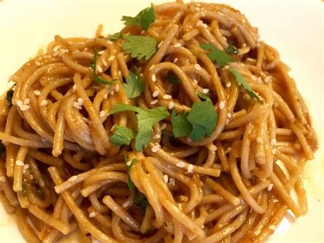 This cold sichuan chicken dish is served with a numbing, spicy, nutty sauce that is addictively tasty. Peanut Butter Sesame Noodles Recipe - Chinese.Food.com ...