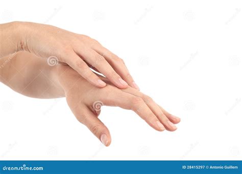 Woman Rubbing Her Hands Royalty Free Stock Photography Image