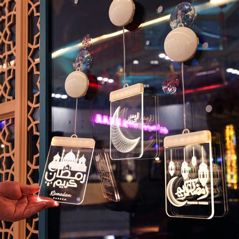 2022 Led Ramadan Lights 16cm Ramadan Lanterns Eid Mubarak Ramadan