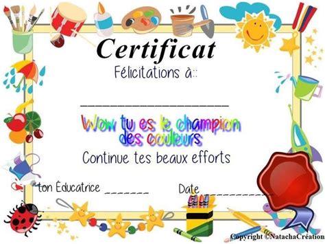 Pin By Chez Natacha And Marie Eve Créat On Certificat And Diplôme Et