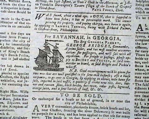 Handsome Colonial Philadelphia Newspaper