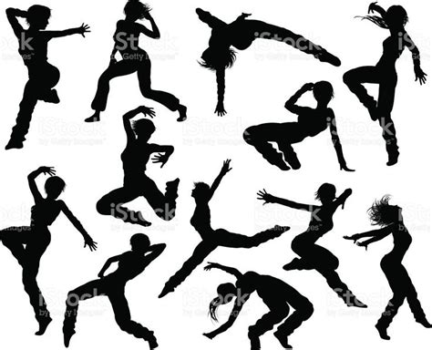 Street Dance Dancer Silhouettes Royalty Free Street Dance Dancer