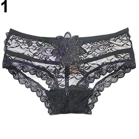 women s sexy see through floral lace bare butt underwear t back g string panties in women s