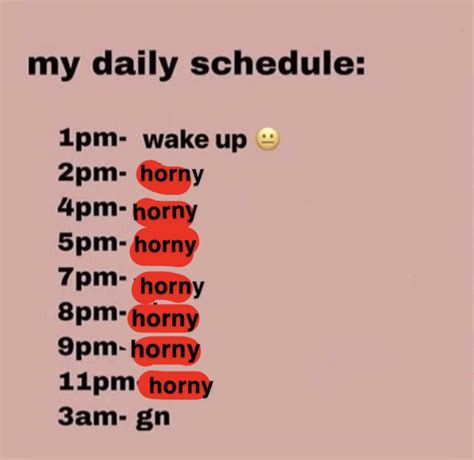 My Daily Schedule 1pm Wake Up My Daily Schedule 1pm Wake Up