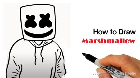 How To Draw Marshmallow Step By Step Easy YouTube