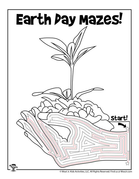 New Plant Growth Earth Day Maze Key Woo Jr Kids Activities