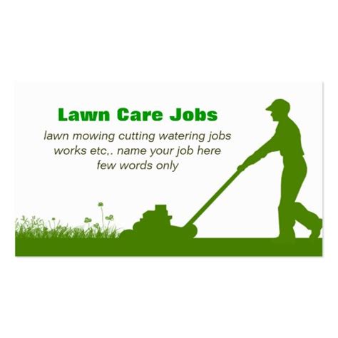 Landscaping lawn care mower business card template. lawn care grass cutting business card | Zazzle