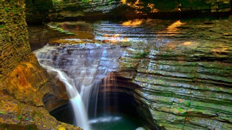 Watkins Glen State Park Waterfall Widescreen Wallpapers 119511 Baltana