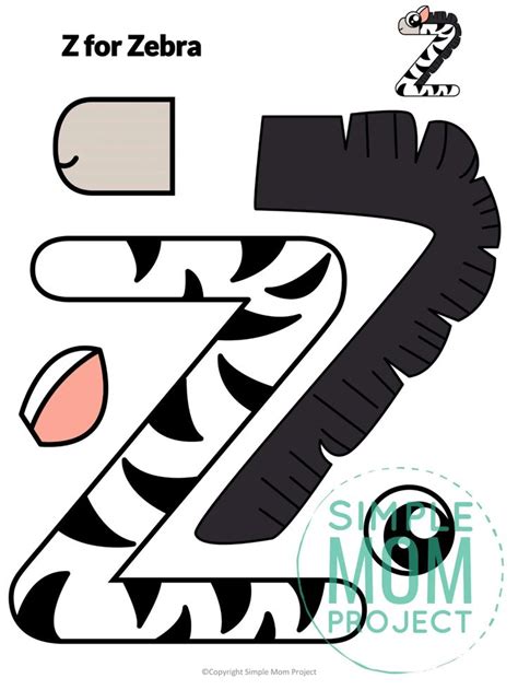 The Z For Zebra Is Shown In Black And White