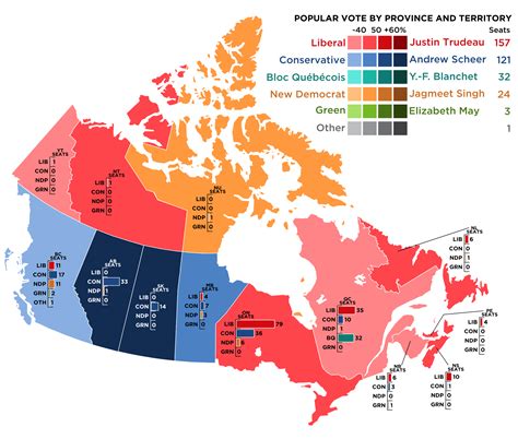 Complete election results for the 2015 federal election. The BFD | Map of the Day: Results of the Canadian Election ...