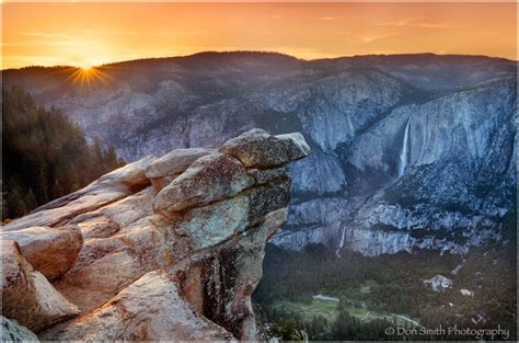 Sunset Over Yosemite Valley From Glacier Point National Parks