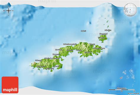Physical 3d Map Of Kadavu