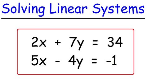 Our problem is to choose the unknown and to determine the. How To Solve Linear Systems Using Substitution By Avoiding ...