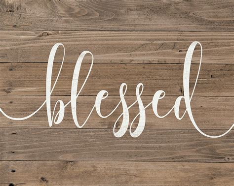 Rustic Blessed Script Painting by Jo Moulton