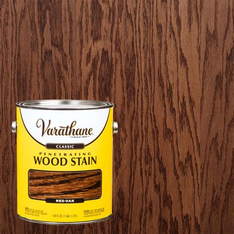 Granted the stain was a different brand than what you used, so that. Varathane 1 gal. Red Oak Classic Wood Interior Stain ...