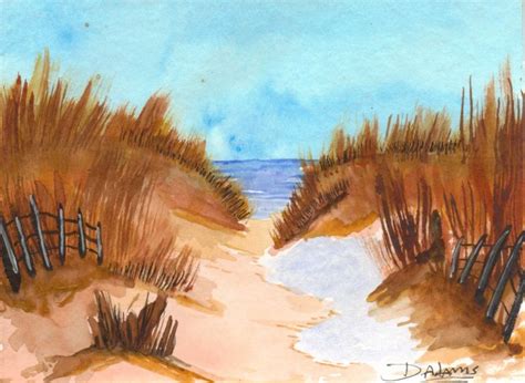 Watercolor Sand Dunes At Explore Collection Of