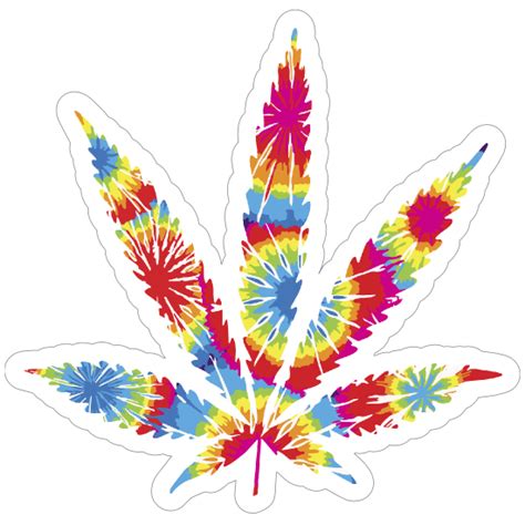 Tie Dye Pot Leaf Hippie Sticker