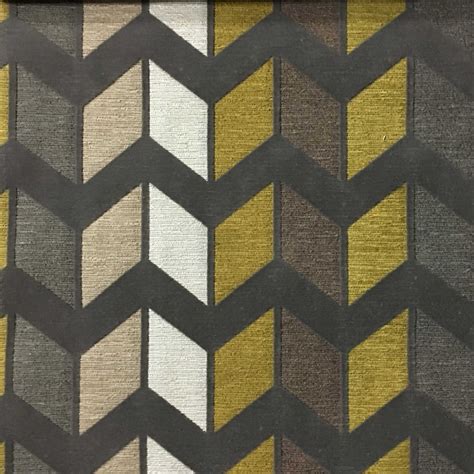 Ziba Chevron Pattern Modern Texture Cotton Blend Upholstery Fabric By