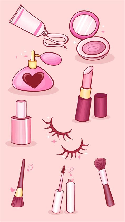 Pin De Roro Roro Em Pink Coisas De Maquiagem Ilustração De Maquiagem