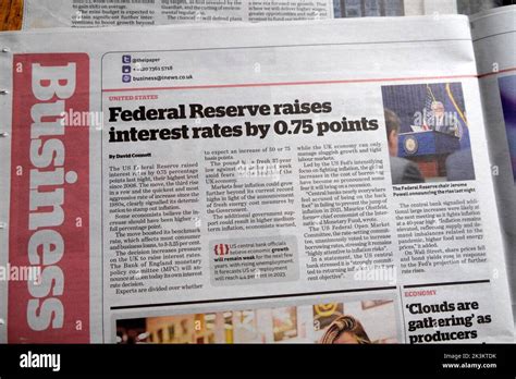 Federal Reserve Raises Interest Rates By 075 Points I Newspaper
