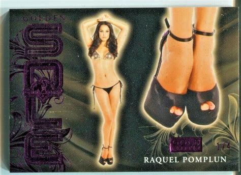 Raquel Pomplun Benchwarmer Gold Edition Golden Sole Foot Card Pink