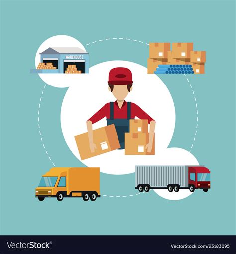 Delivery And Logistics Royalty Free Vector Image