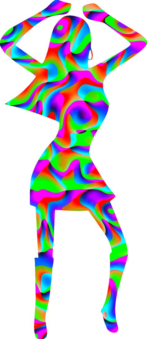 Clipart Colourful Disco Dancer 3