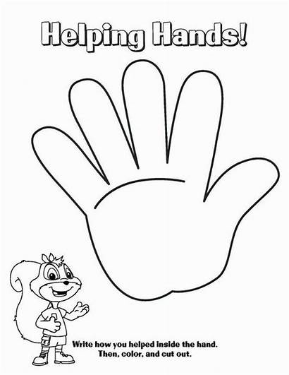 Hands Helping Hand Coloring Craft Crafts Pages