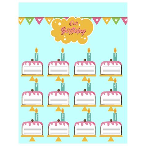 10 Best Printable For Classroom Birthday Charts Pdf For Free At Printablee