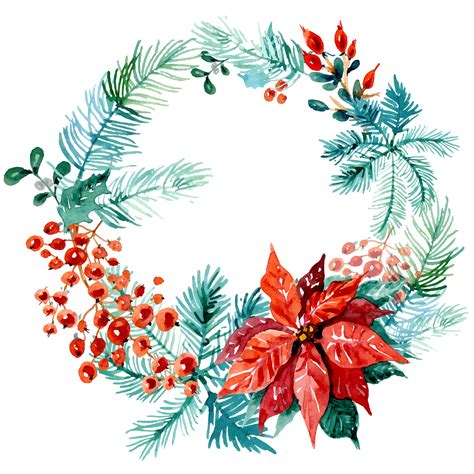 Garlands can be worn on the head or around the neck, hung on an inanimate object. Christmas Garland Watercolor at GetDrawings | Free download