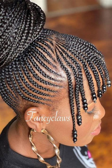 Cornrows With Braided Bangs