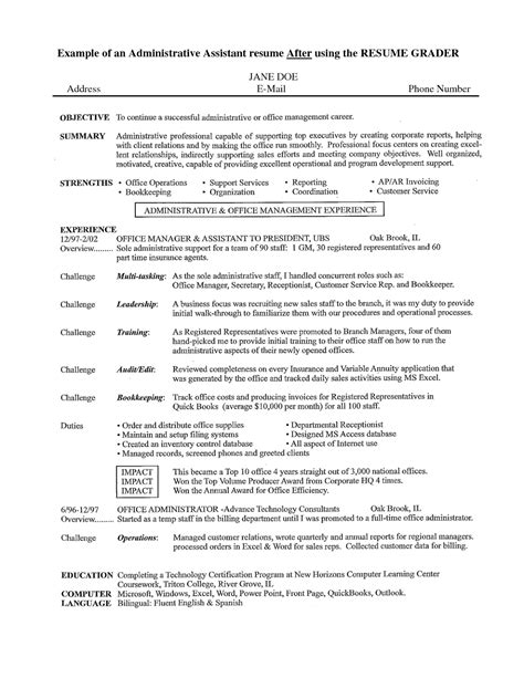Here are a few samples. Sample Objective On Resume For Administrative Assistant ...
