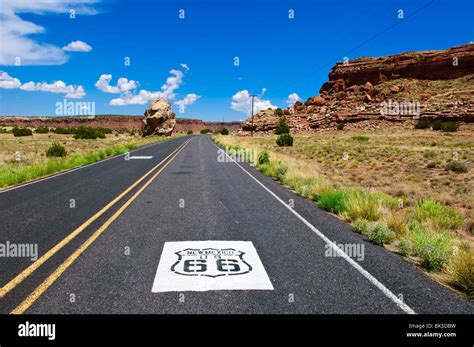 Road Sign Along Historic Route 66 New Mexico United States Of America
