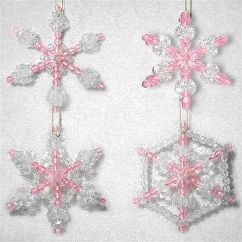 Beaded Snowflakes Ornament Beaded Christmas Ornaments Christmas