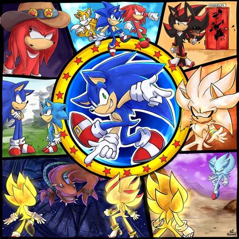 Knuckles Teamsonic Tails Sonic Shadow Classicsonic
