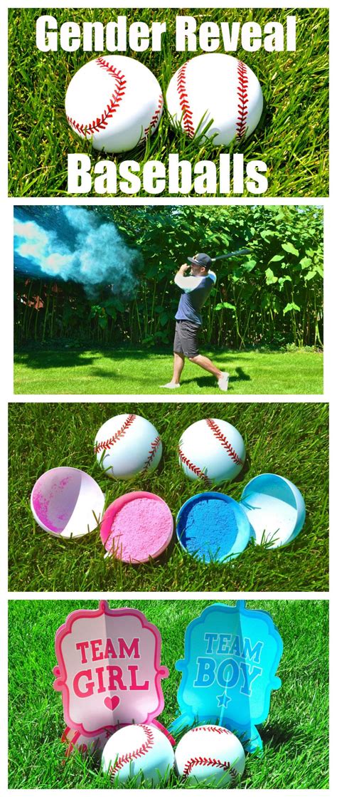 Once the ball is hit, an explosion of. Gender Reveal Baseballs! Such a cute gender reveal idea!! | Oh Baby! | Pinterest | Gender reveal ...