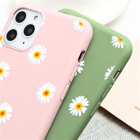 Cute Floral Daisy Flower Phone Case For Iphone 11 Case Soft Etsy