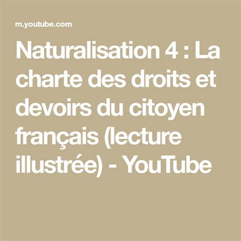 Charte Des Droits Et Des Devoirs - Naturalisation 4 : La charte des droits et devoirs du citoyen français