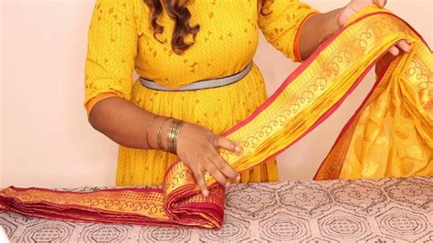How To Take Small Pleats In Saree In Tamilsaree Folding Techniquehow