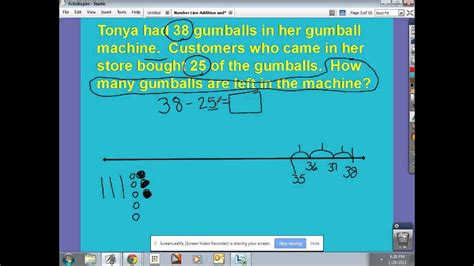 2nd Grade Subtraction On Open Number Line Youtube