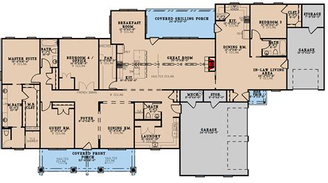 Multi Generational Ranch Home Plan With 1 Bed Apartment Attached