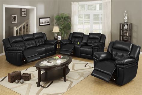 Incredible Modern Black Living Room Furniture Design Leather