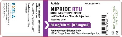 Nipride Rtu Fda Prescribing Information Side Effects And Uses