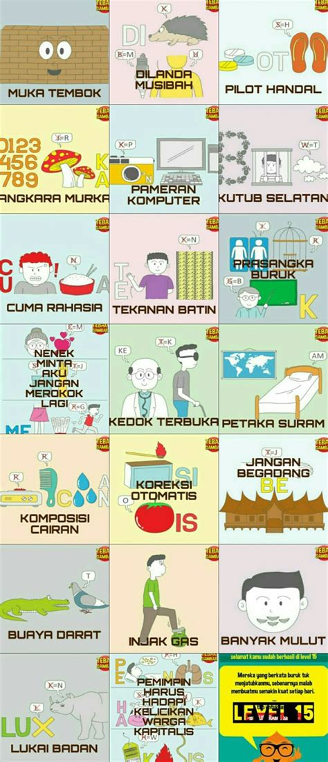 Sesuai dengan judulnya, pada game ini anda akan disuruh menebak beberapa gambar yang disediakan untuk disusun menjadi. Kunci Jawaban Tebak Gambar Level 15