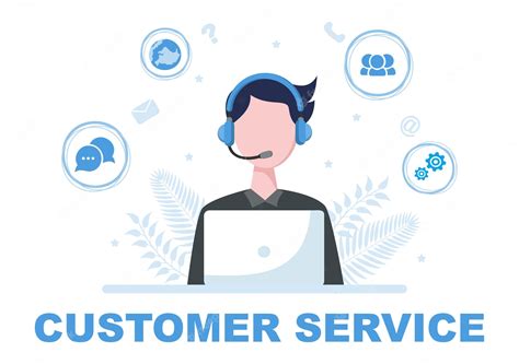 Premium Vector Contact Us Customer Service Illustration