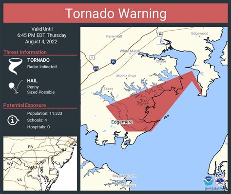 Nws Tornado On Twitter Tornado Warning Including Edgemere Md Until Pm Edt Https T Co