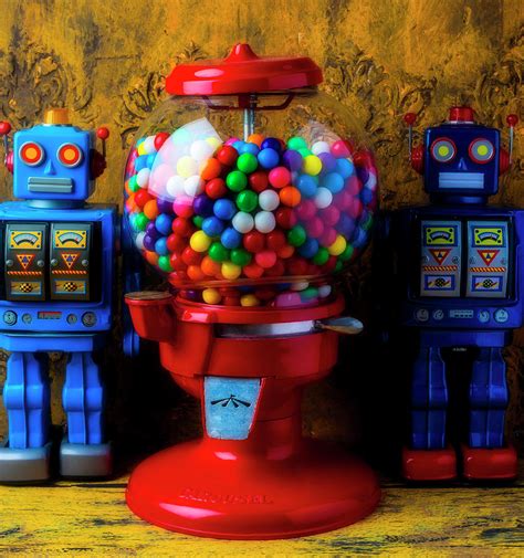 Bubblegum Machine And Two Robots Photograph By Garry Gay Pixels