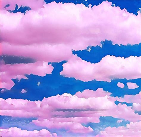 Pink Clouds In A Blue Sky Digital Art By Endomentalartistry