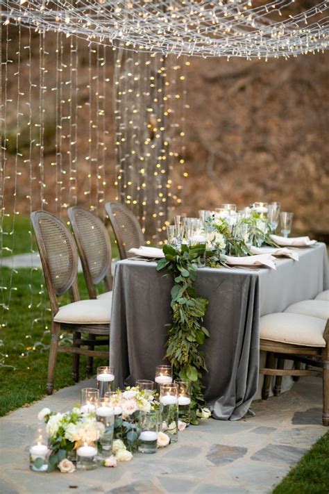 Blush and Grey Wedding Inspiration With a Light Tunnel | Blush and grey