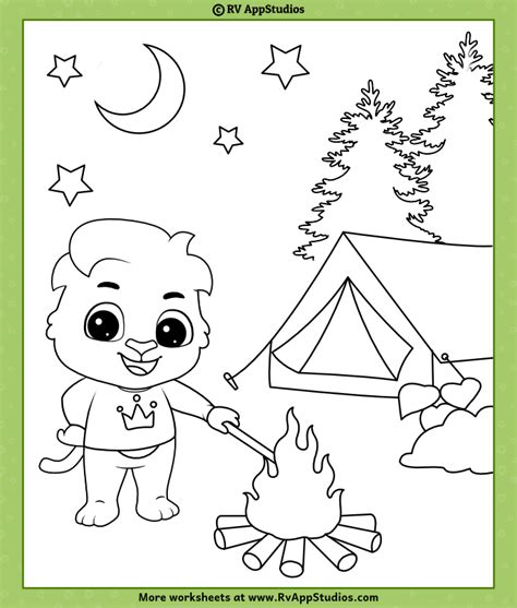 Camping Coloring Pages For Kids